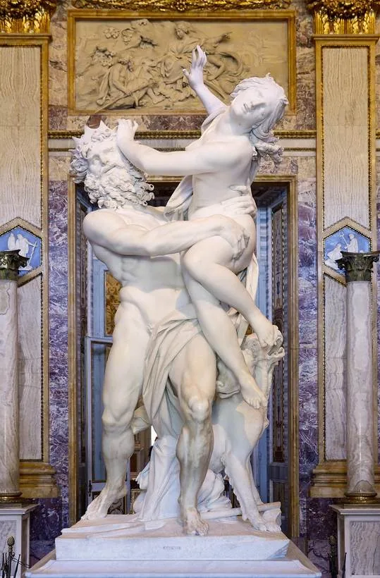 Bernini's Rape of Proserpina sculpture at the Borghese Gallery